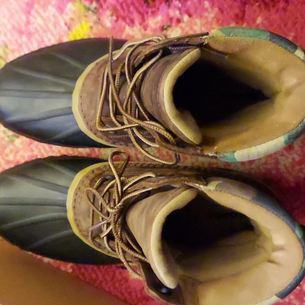 Sorel Cheyenne II Waterproof sz 9.5 men's boots brown w/ army fatigue trim - Picture 3 of 6